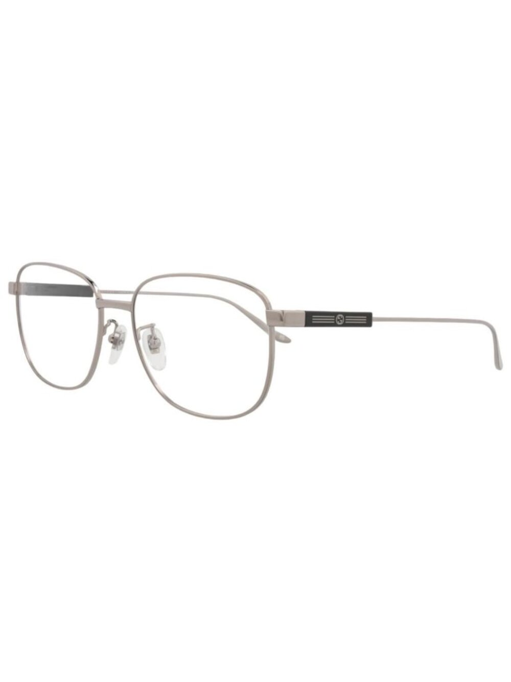 New Gucci Mens Square/Rectangle Ruthenium Ruthenium Transparent Fashion Designer